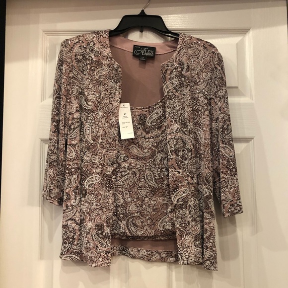 blouse with cardigan